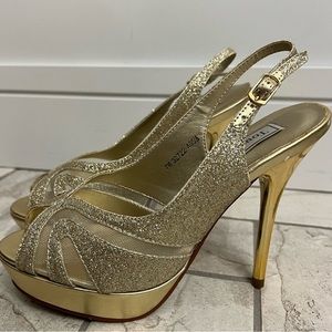 Sparkly Gold Heels